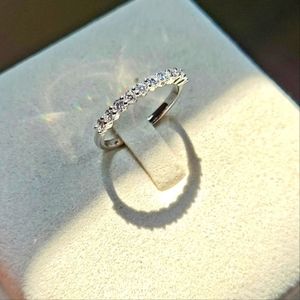 Solid 14k gold 2.3mm lab round diamond band